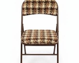 Vintage Plaid Folding Chair