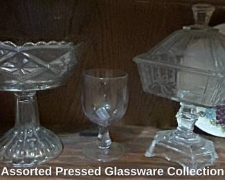 Assorted Pressed Glassware Collection