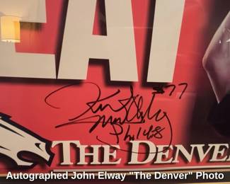 Autographed John Elway The Denver Photo