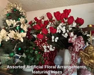 Assorted Artificial Floral Arrangements, featuring Irises second image