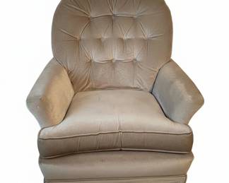 Tufted Upholstered Swivel Armchair