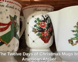 The Twelve Days of Christmas Mugs by American Atelier