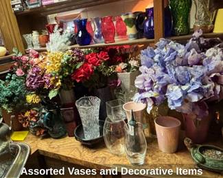 Assorted Vases and Decorative Items