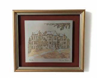 University of Wyoming Old Main Etching