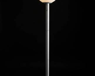 White Lollipop Globe Floor Lamp