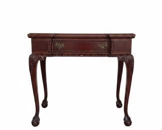Chippendale Style Carved Mahogany Console Table