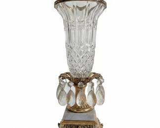 Baccarat Style Crystal and Gilt Bronze Table Lamp Base