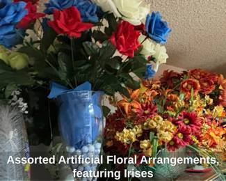 Assorted Artificial Floral Arrangements, featuring Irises third image
