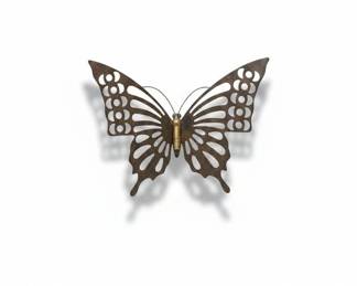Set of Brass Butterfly Wall Decor third image