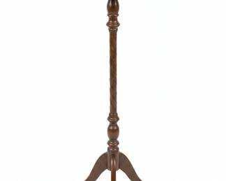 Antique Brass Plant Stand Table with Twisted Pedestal