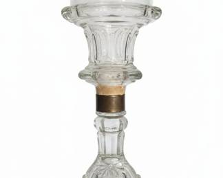 Victorian Pressed Glass Oil Lamp Hobnail Pattern