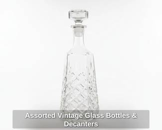 Assorted Vintage Glass Bottles Decanters second image