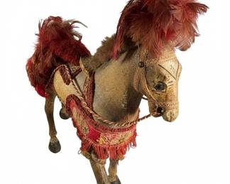 Vintage Sicilian Carretto Pull Toy Horse third image