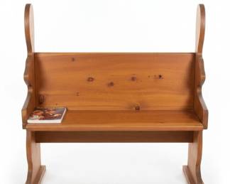 Antique Pine Church Pew Bench