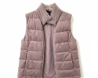 Womens Puffer Vest with StandUp Collar and Velour Collar