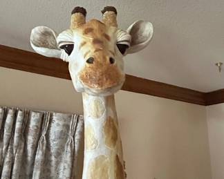 LifeSize Giraffe Statue Likely Marwal Chalkware second image
