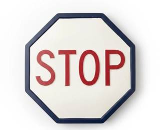 Stop Sign Decorative Plate Stack