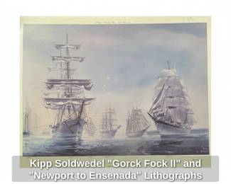 Kipp Soldwedel Gorck Fock II and Newport to Ensenada Lithographs second image