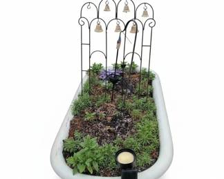 Vintage Cast Iron Bathtub Garden Planter