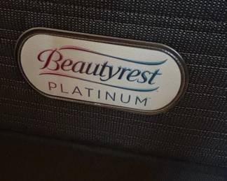 Beautyrest Platinum Mattress with Green Tufted Headboard