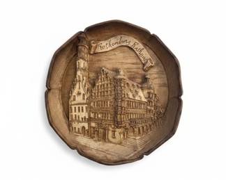 Vintage European Cityscape Relief Plaques Set of fourth image