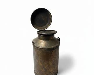 Vintage Metal Milk Can with Decorative Fillings