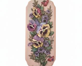 F. Laessig Floral Relief Plaque