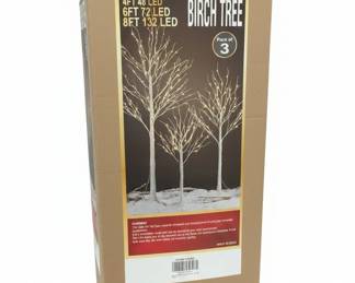 Set of Birch Trees ft LED, ft LED, ft LED