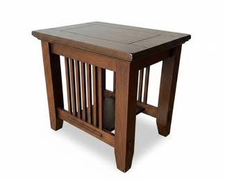 Mission Style Oak Side Table third image