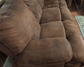 LaZBoy Brown Microfiber Reclining Sofa second image