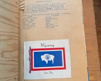 Wyoming State Information Booklet with Flag Image
