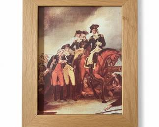Washington Crossing the Delaware Print in Wooden Frame