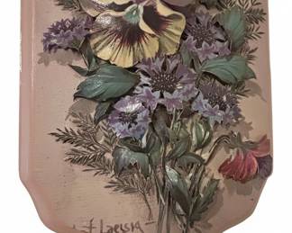 F. Laessig Floral Relief Plaque second image
