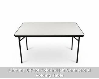 Lifetime Foot FoldinHalf Commercial Folding Table
