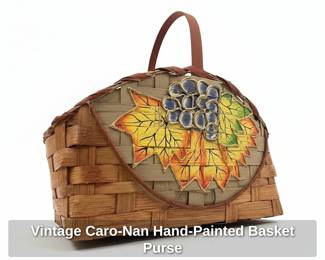 Vintage CaroNan HandPainted Basket Purse