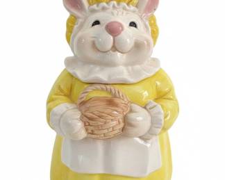 Ceramic Easter Bunny Figurines and Basket Collection third image