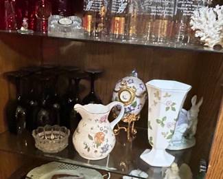 Assorted Decorative Glassware and Porcelain Collectibles