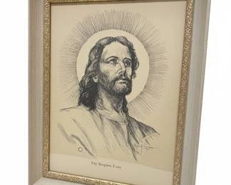 Thy Kingdom Come Jesus Christ Lithograph by Signe C. Larson