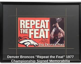 Denver Broncos Repeat the Feat Championship Signed Memorabilia second image