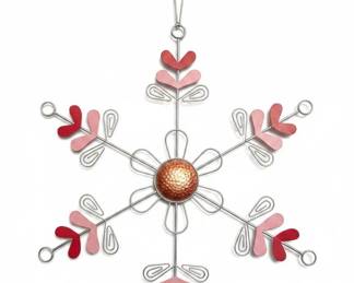 Wire and Paper Snowflake Christmas Ornament