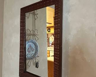 Woven Rattan Framed Mirror