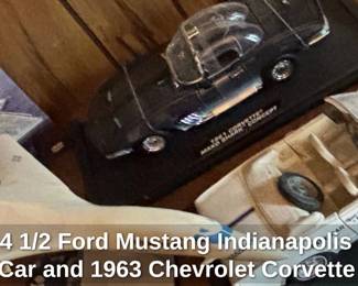 or Ford Mustang Indianapolis Pace Car and Chevrolet Corvette Mako Shark Concept Model Cars