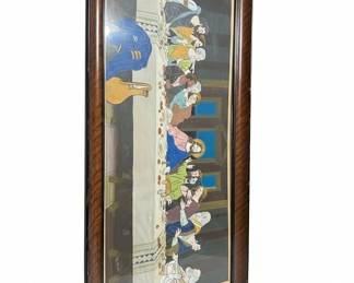 The Last Supper Folk Art Style Framed Print second image