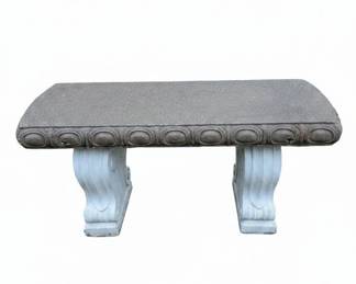 Athens Stonecasting Rope Edge Concrete Garden Bench