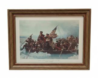 George Washington Crossing the Delaware by Edmund Lentze Print