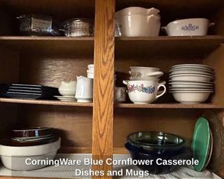 CorningWare Blue Cornflower Casserole Dishes and Mugs