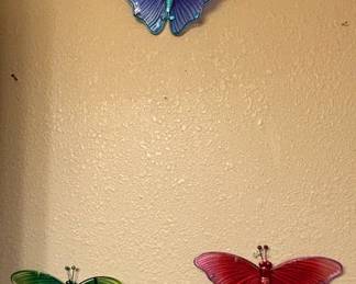 Set of Decorative Glass Butterflies