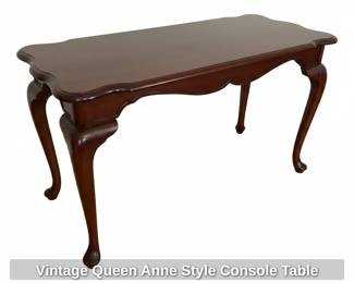 Vintage Queen Anne Style Console Table