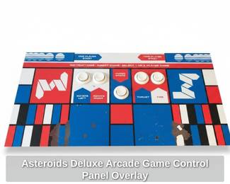 Asteroids Deluxe Arcade Game Control Panel Overlay second image