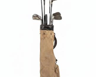Vintage Golf Club Set with Canvas Bag